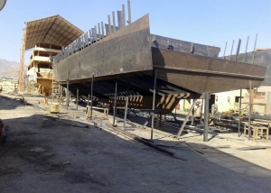 Steel Yacht Under Construction